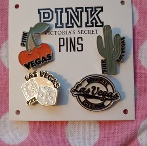 PINK Victoria's Secret Vegas Pin Set Vintage. Htf!